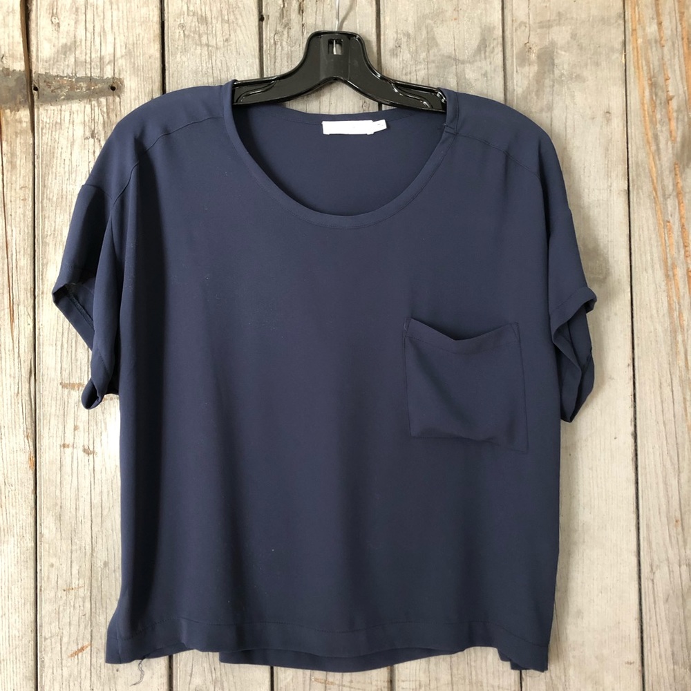 Navy LUSH Short-sleeved Top